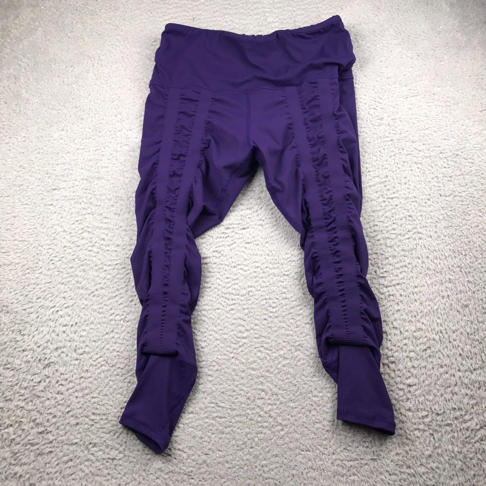 Sweetflexx Resistance Leggings Womens 14 Purple High Rise Performance Yoga Pants